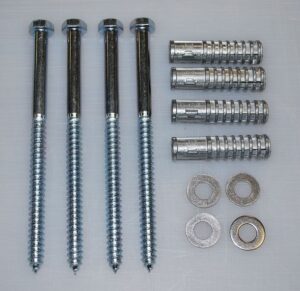 8" Lag Bolt and Shield Kit (4 per kit)