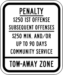 Penalty Sign -Handicap New Jersey R7-8P