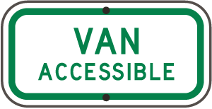 Van Accessible- Handicap Federal R7-8VA