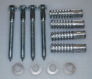 5" Lag Bolt and Shield Kit (4 per kit)