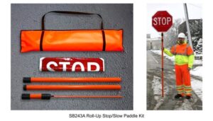 Roll-Up 24" Stop/Slow Paddle Kit