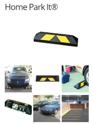 Home Park It Rubber Parking Stops for Garages and Lots