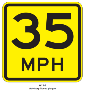 18"x18" M.P.H. Sign
