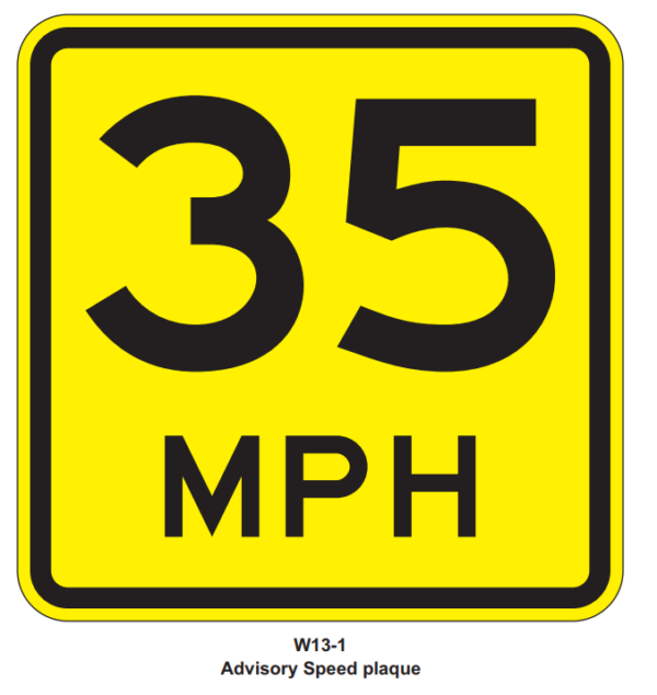 18"x18" M.P.H. Sign