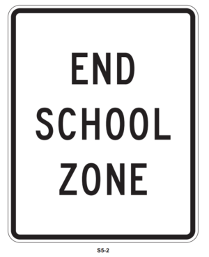 18"x24" End School Zone