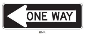36"x12" One Way Left
