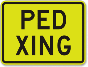 24"x18" Ped Xing