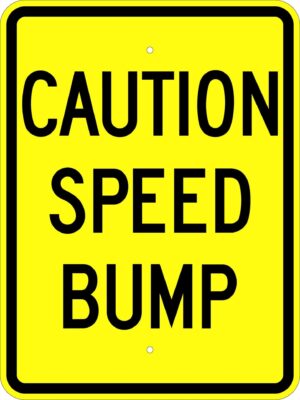 18"x24" Caution Speed Bump