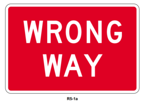 30"x18" Wrong Way