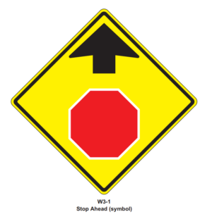 30"x30" Stop Ahead Symbol
