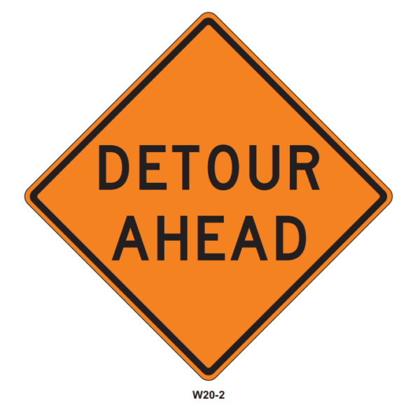 48"x48" Detour Ahead