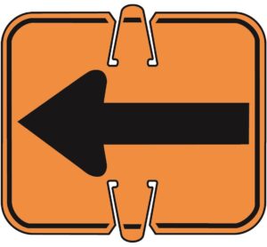 Reversible Arrow Cone Sign
