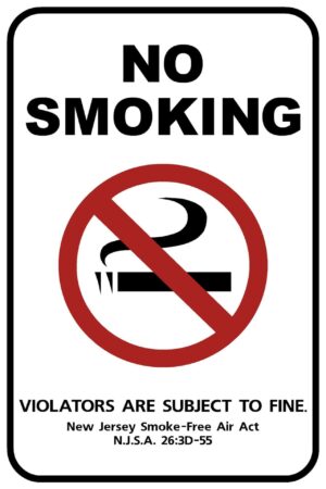 12"x18" New Jersey Official No Smoking Sign