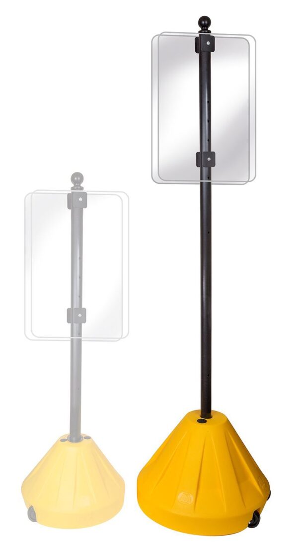 Portable Pole 3 - Plastic Sign Base and 72" Post - Image 2
