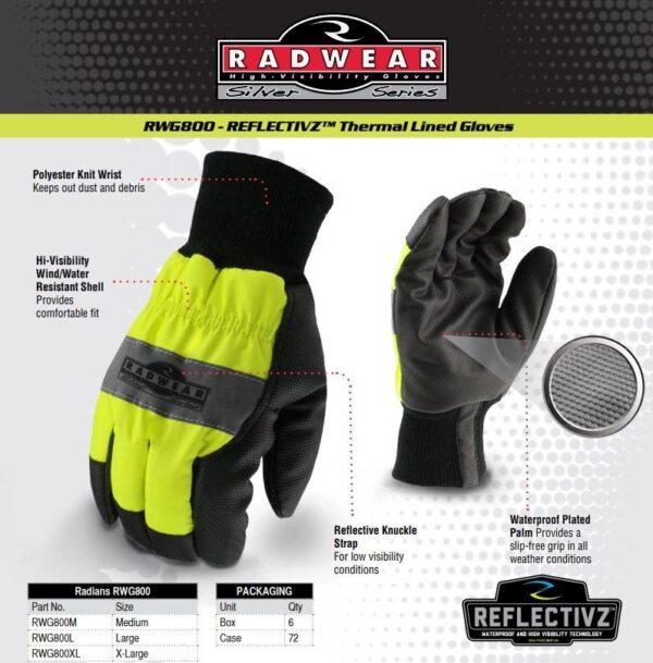 High visibility gloves RWG 800
