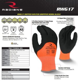High visibility gloves RWG 17