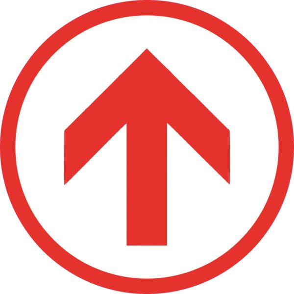 Socially Distance Floor Decals 12" Arrow