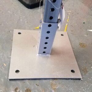 1 3/4" Square Post Anchor Bolt Down Base - Galvanized