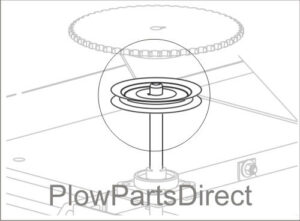 Western Tornado / Fisher Poly-Caster gear box pulley