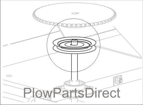 Western Tornado / Fisher Poly-Caster gear box pulley