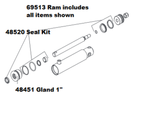 Western Ram Assy 2 x 6 3/4 DA - 69513