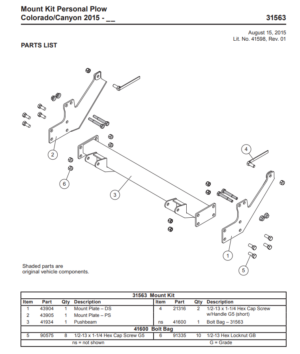 Western Defender truck mount GM Colorado/Canyon 31563