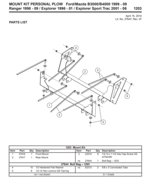 Western Defender truck mount Ford Ranger/Explorer (1998-09) 1203