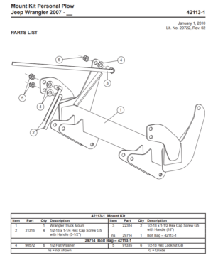 Western Defender truck mount Jeep Wrangler (2007-) 42113-1