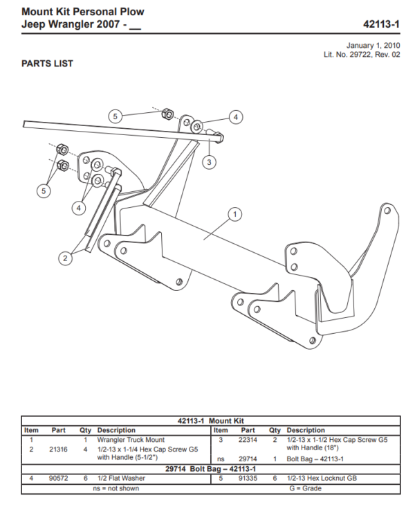Western Defender truck mount Jeep Wrangler (2007-) 42113-1