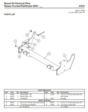 Western Defender truck mount Nissan Frontier - 31313