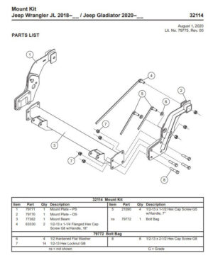 Western Defender truck mount 32114