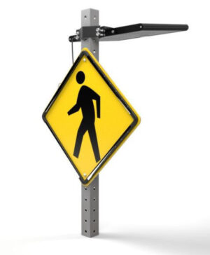 Solar Powered Flashing Amber Sign Retrofit Kit 30"