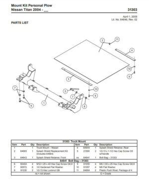 Western Defender truck mount Nissan - 31303-1