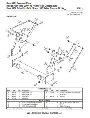 Western Defender truck mount Dodge Ram 1500 - 33923
