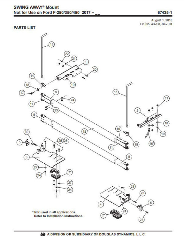 Western Swing Away Mount - 67435-1