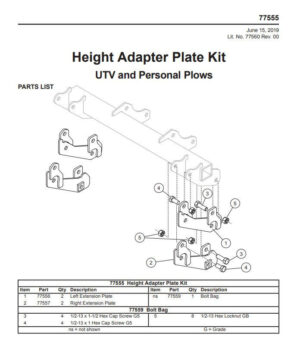 Western Defender Height Drop (set 2) Receiver Plates- 77555