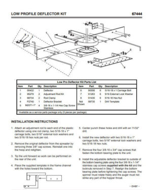 Western Deflector Kit for 1000 and 2000 - 67444