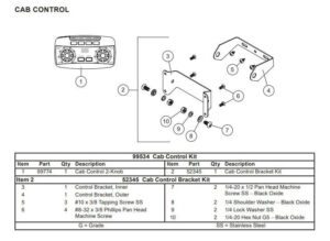 Western Spreader Cab Control Bracket Kit - 52345