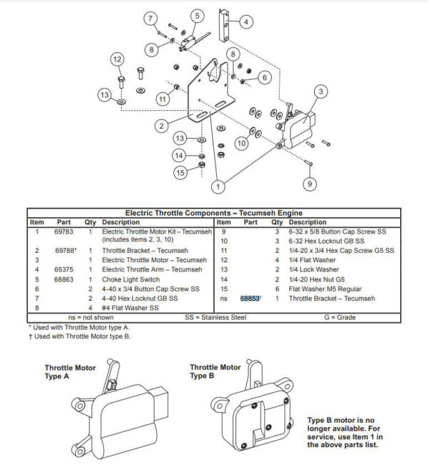 Western Throttle Bracket - Tecumseh - 68853