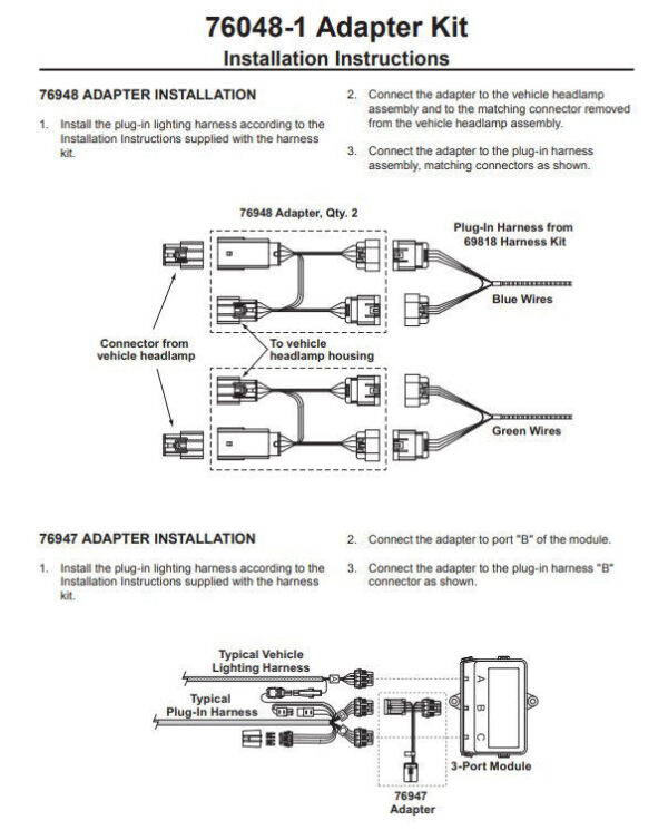 Western Adapter Kit 6 Pin - 76048-1