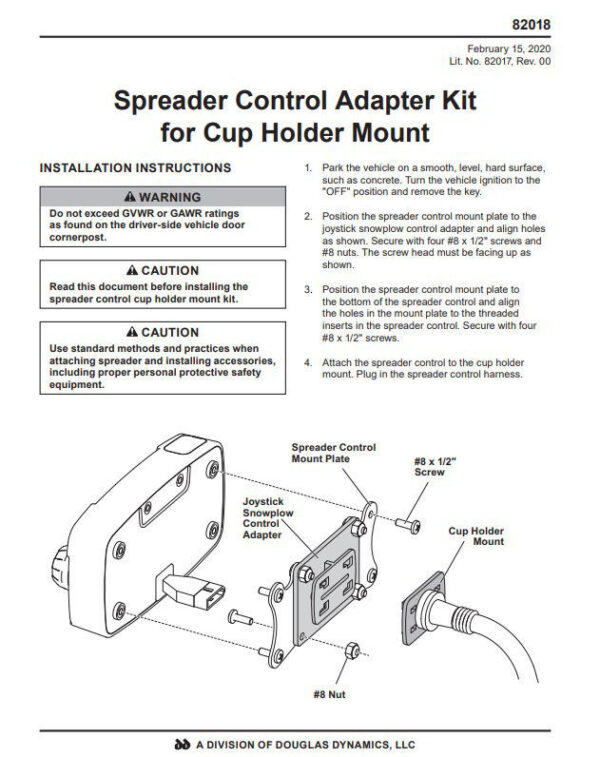 Western mount kit spreader control - 82018