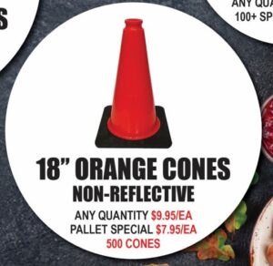 18" Cone Orange Non-Reflective