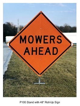 Dicke P100 Drive In-Ground Sign Stand for Roll-Up Signs