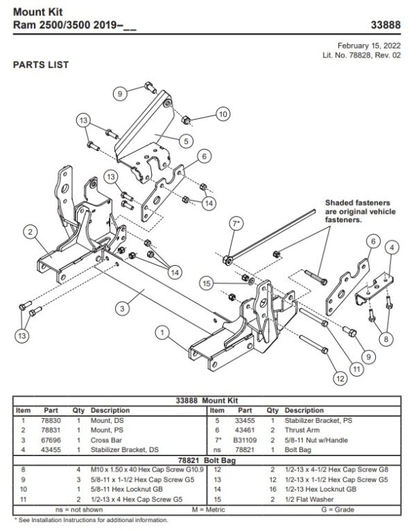 UltraMount truck mount Dodge 33888